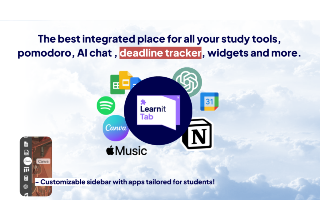 Learnitab – 高效学习新标签页,AI表单求解器 & StudyWithMe - 截图 2