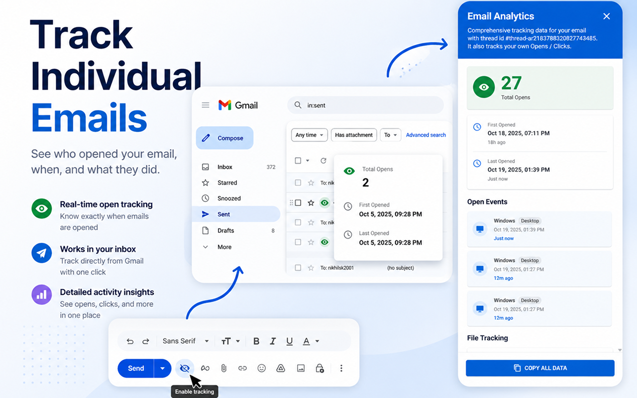 Mailflame for Gmail: Merge, Send, Followup & Track emails - 截图 3
