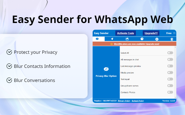 WA Self Sender - WhatsApp 群发与联系人管理工具(Easy Sender) - 截图 4