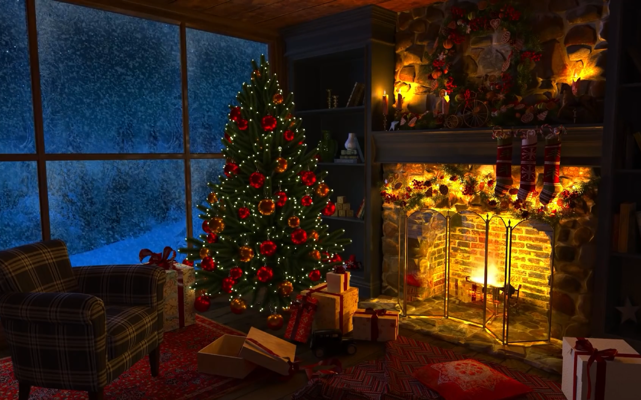 Christmas Cabin Live Wallpaper - 截图 4
