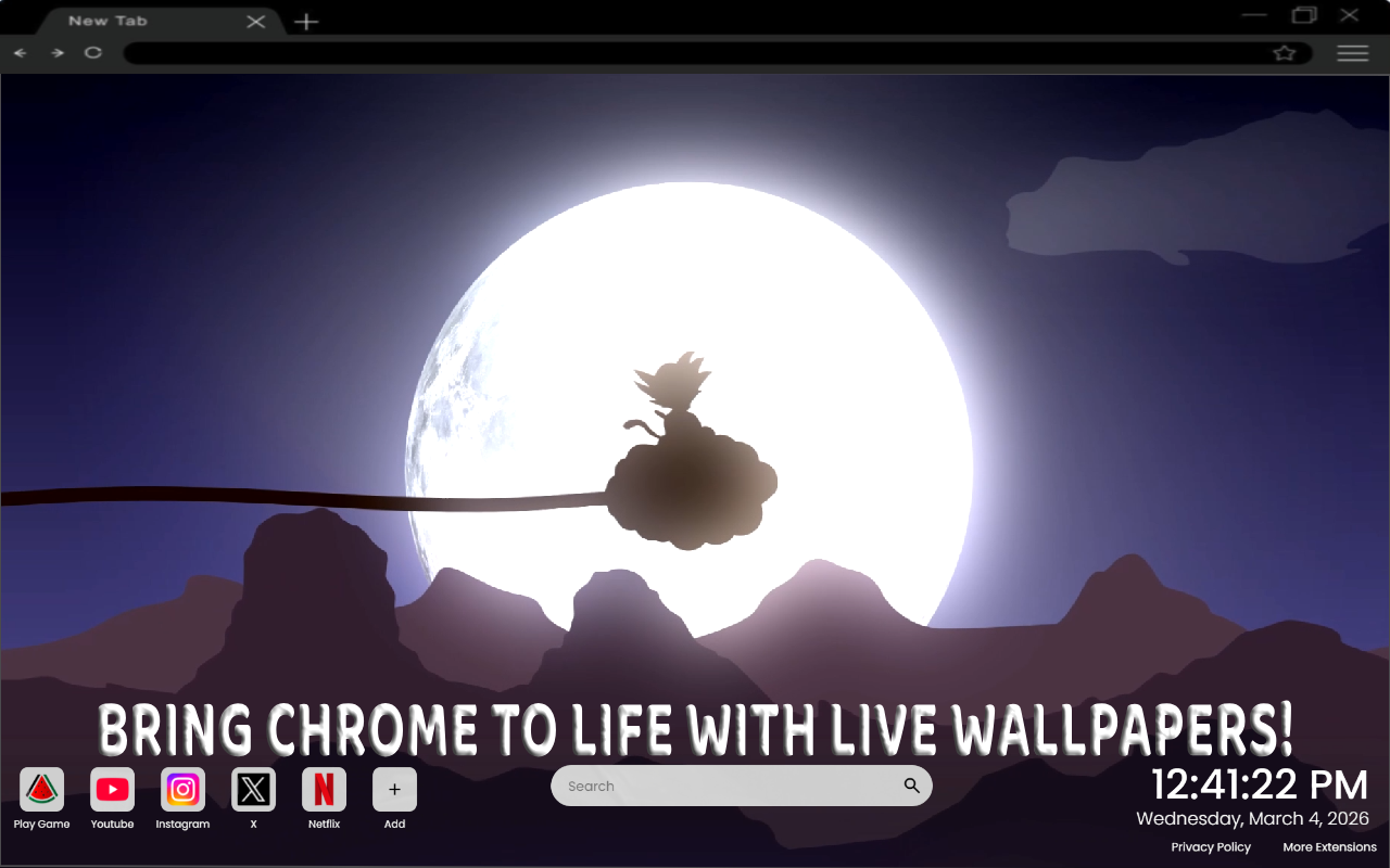 Goku Flying on the Cloud Live Wallpaper - 截图 3