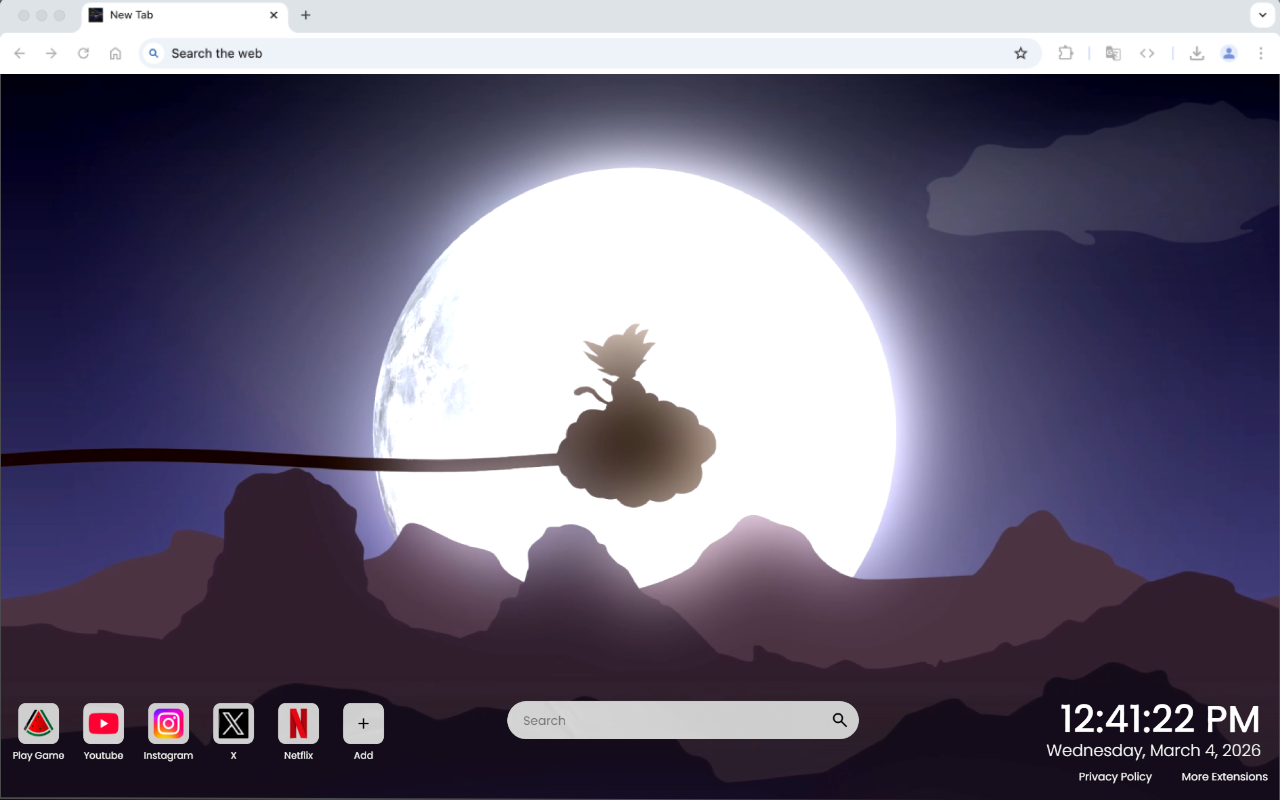 Goku Flying on the Cloud Live Wallpaper - 截图 4