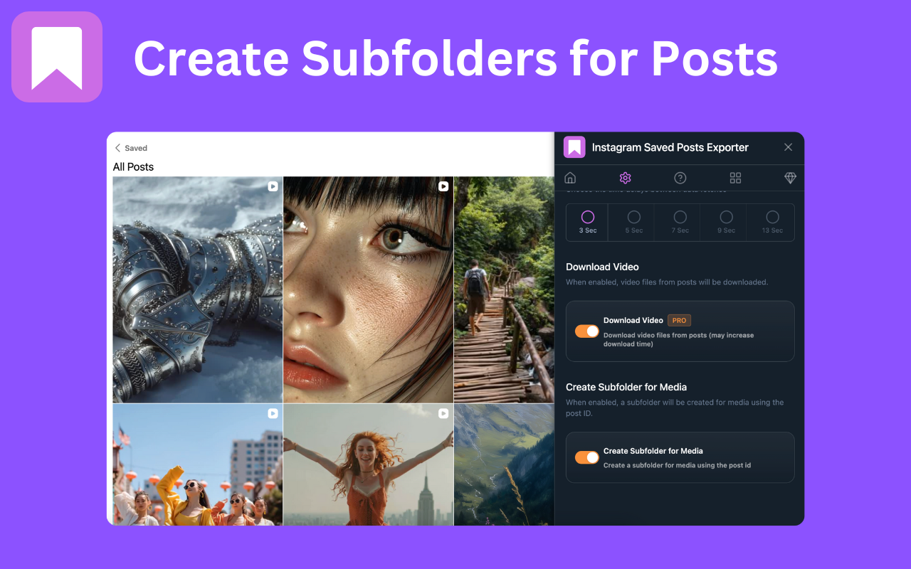 Instagram Saved Posts Exporter - 截图 4