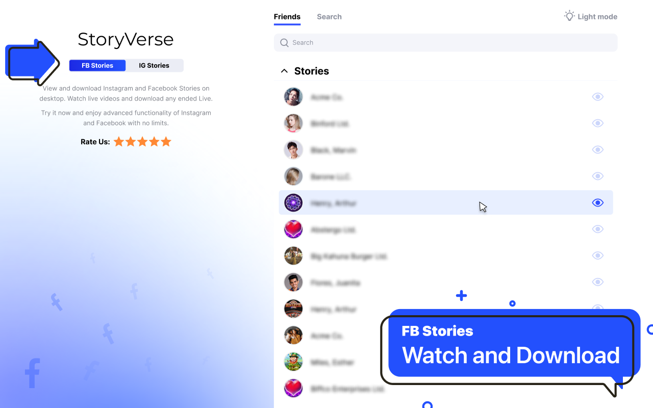StoryVerse Stories Hub for FB and IG - 截图 2