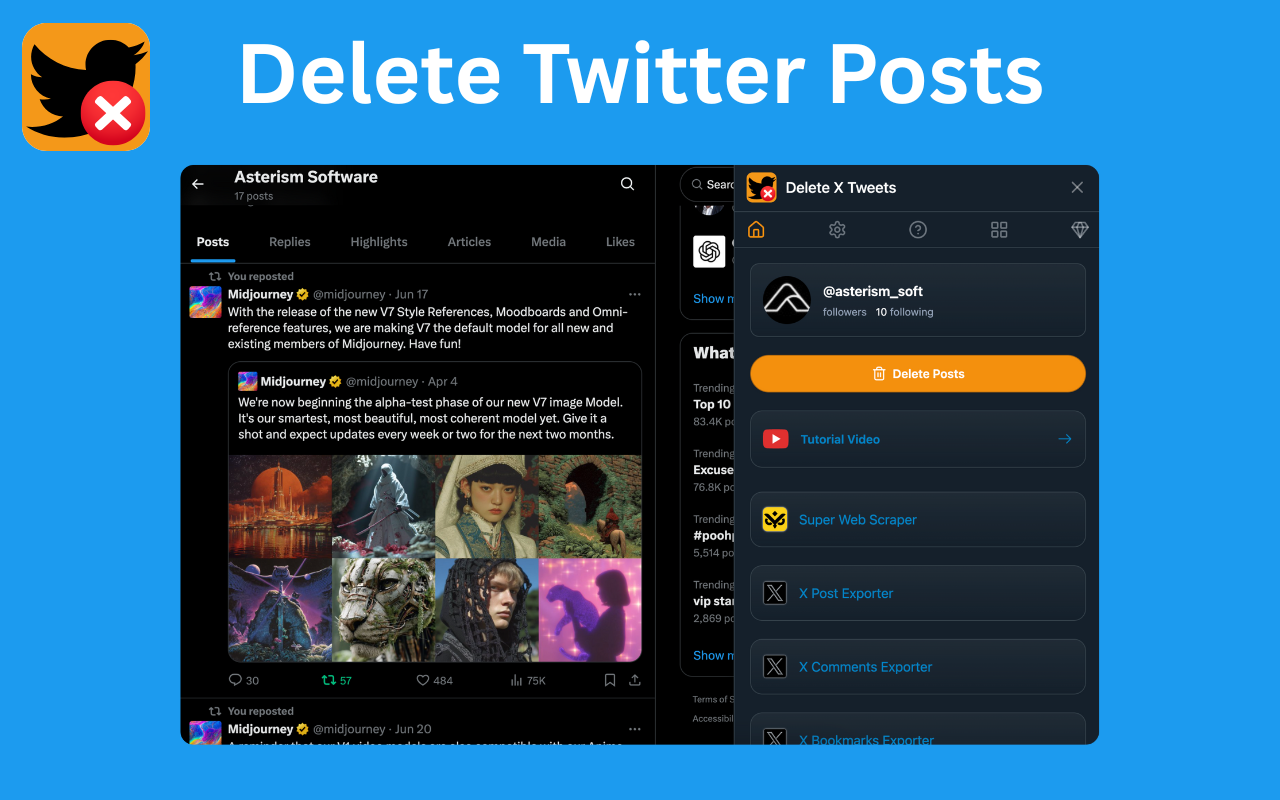 Delete X Tweets - Remove Twitter Posts - 截图 5