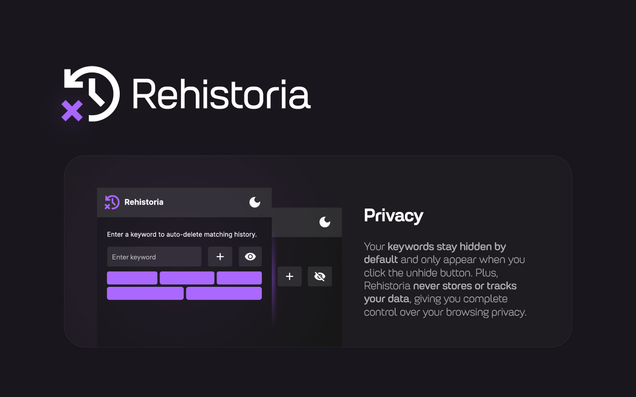 Rehistoria: Auto-Delete History by Keywords - 截图 3