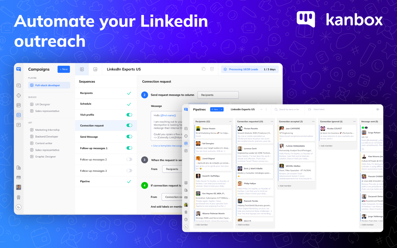 Kanbox, Linkedin Automation and CRM - 截图 1