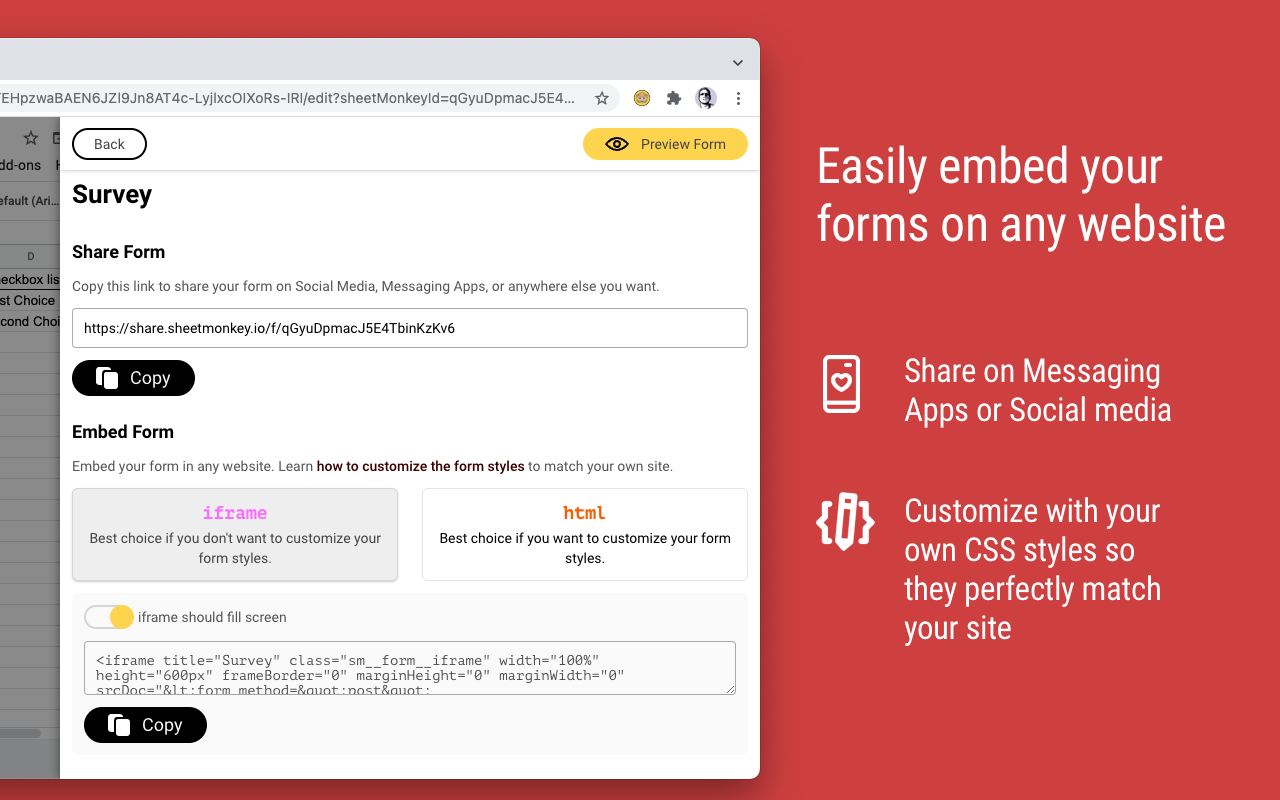 Sheet Monkey - Form Builder for Sheets - 截图 3