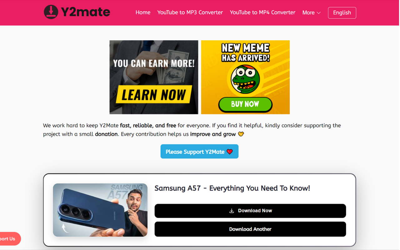Y2mate - YouTube Downloader - 截图 1