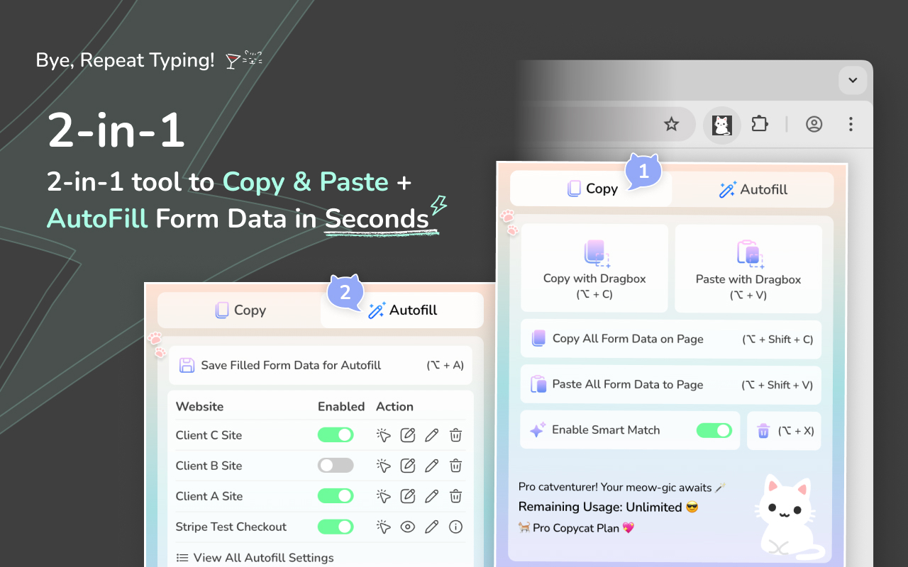 MultiField CopyCat - Copy, Paste & Autofill Forms Instantly - 截图 2