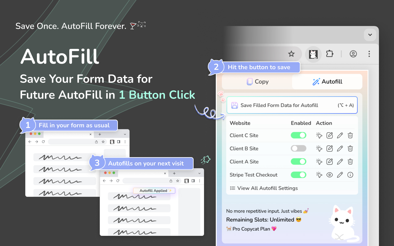 MultiField CopyCat - Copy, Paste & Autofill Forms Instantly - 截图 5