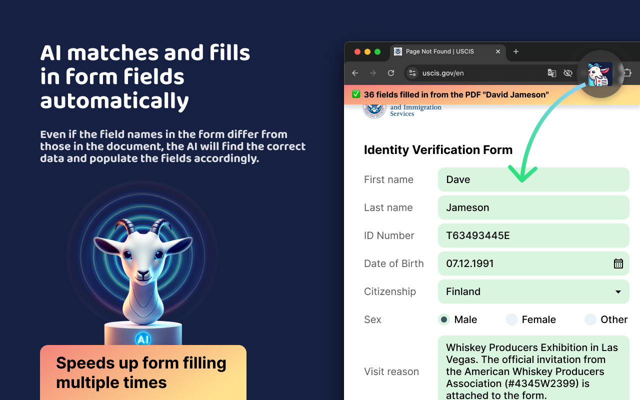 FormGoat.AI – AI自动填写网页表单,支持文档、图片和OCR - 截图 2