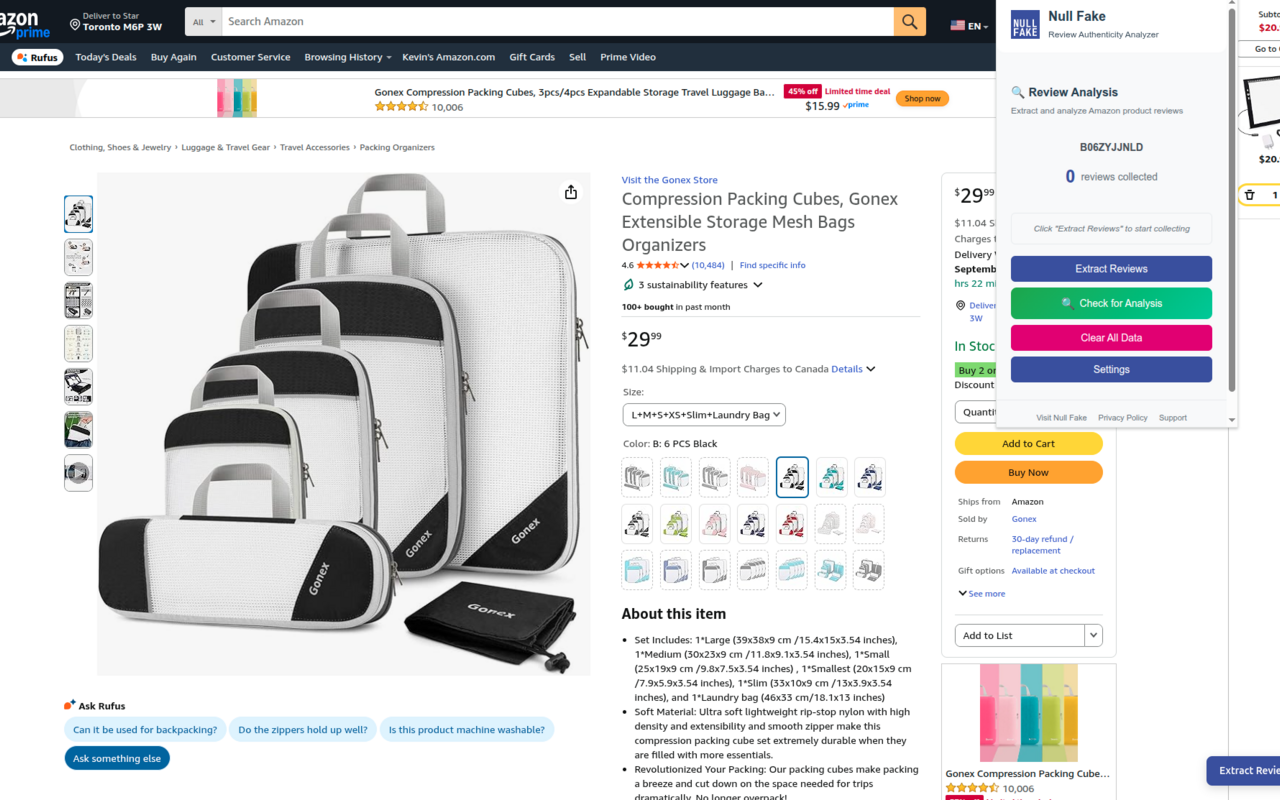 Null Fake - Product Review Authenticity Analyzer - 截图 3