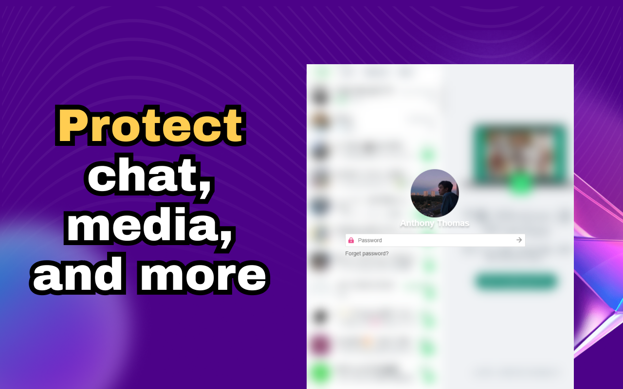 WhatsApp 网页版隐私扩展:聊天锁定和模糊 | WASBB.COM - 截图 2