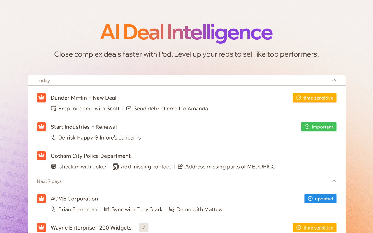 Pod - Pipeline Intelligence for Sales - 截图 2