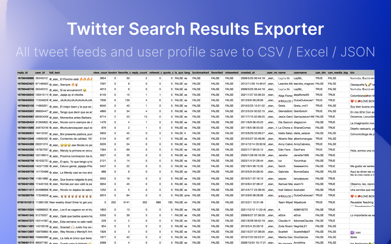 TwSearch - X/Twitter Search Result Export - 截图 2