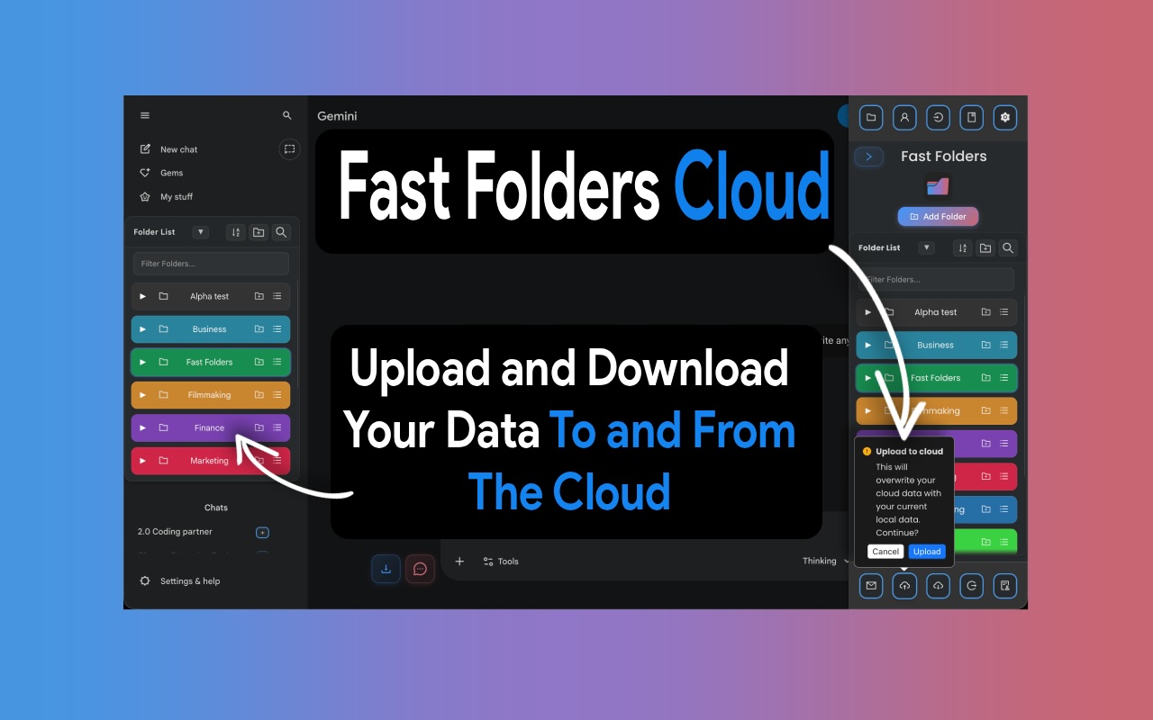 Google Gemini Folders & Chat organizer - Fast Folders - 截图 2