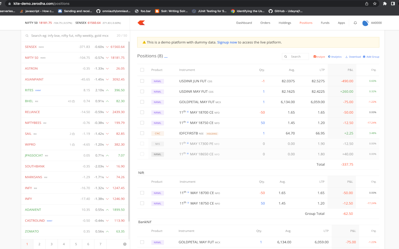 Zerodha - Group Positions - 截图 3