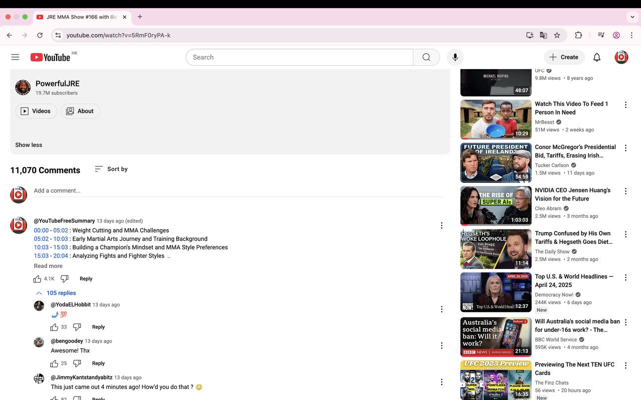 YouTube™ 章节、摘要和Shorts — 免费 | YouTubeFreeSummary - 截图 4