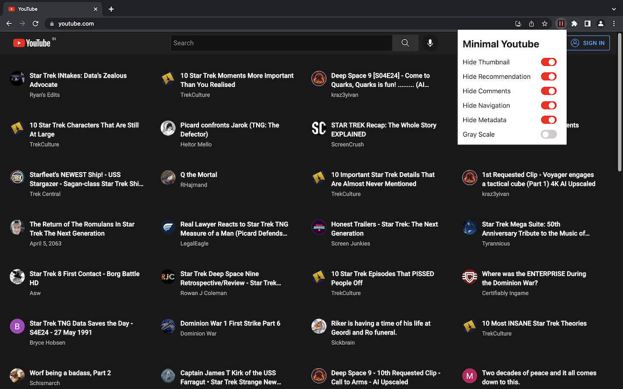 Minimal Youtube theme - 截图 2