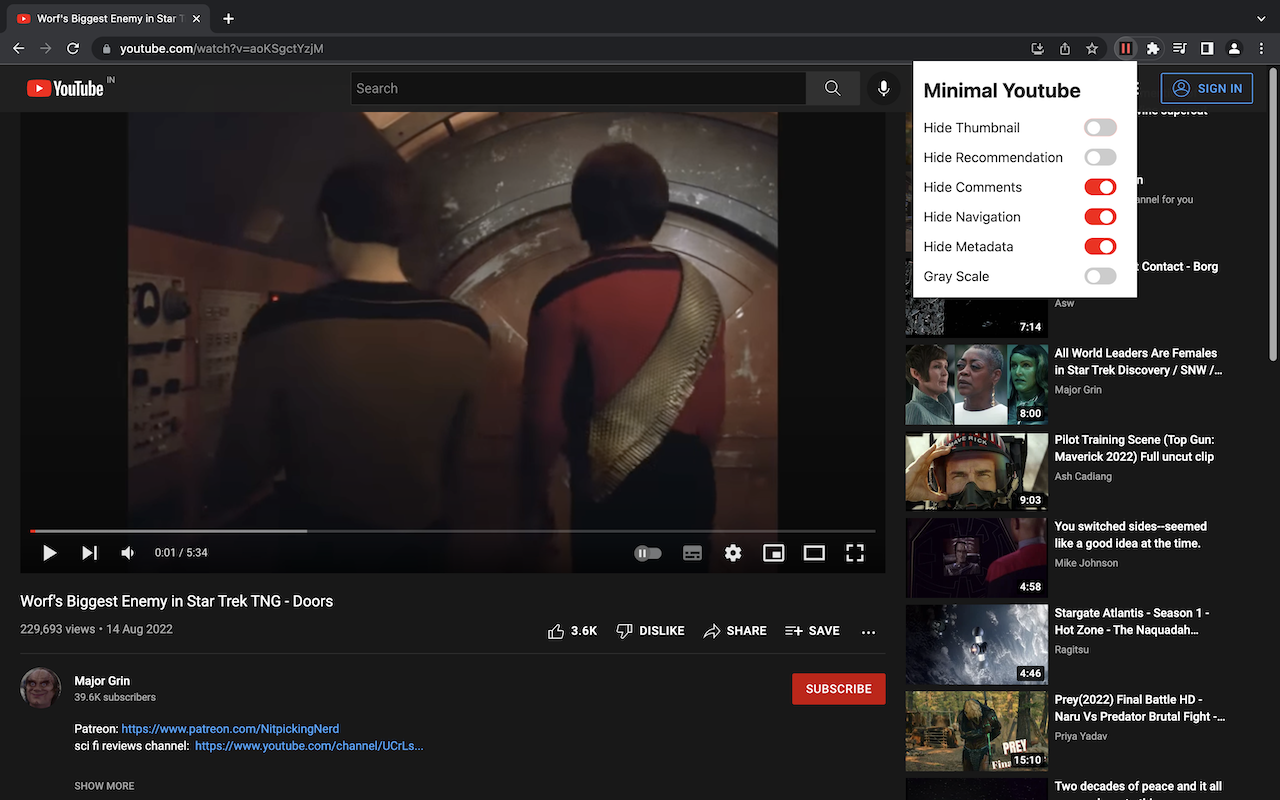 Minimal Youtube theme - 截图 3