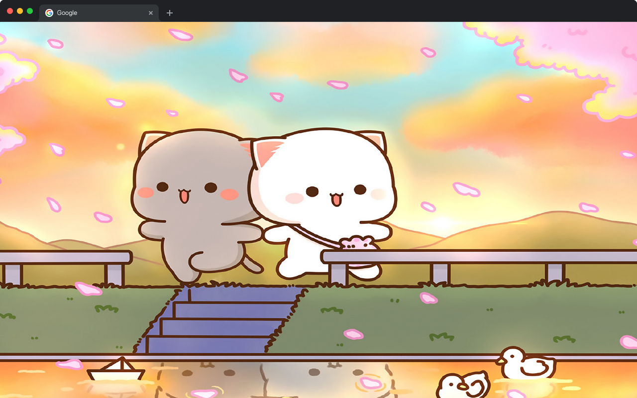 Peach & Goma Wallpapers HD New Tab - Kawaii Cat Backgrounds - 截图 5
