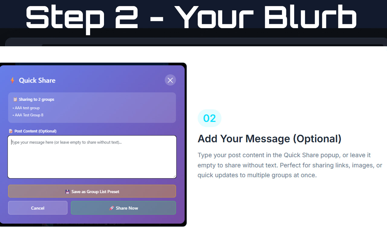 Share Post to Multiple Facebook™ Groups | Multiple Group Share Assistant - 截图 2