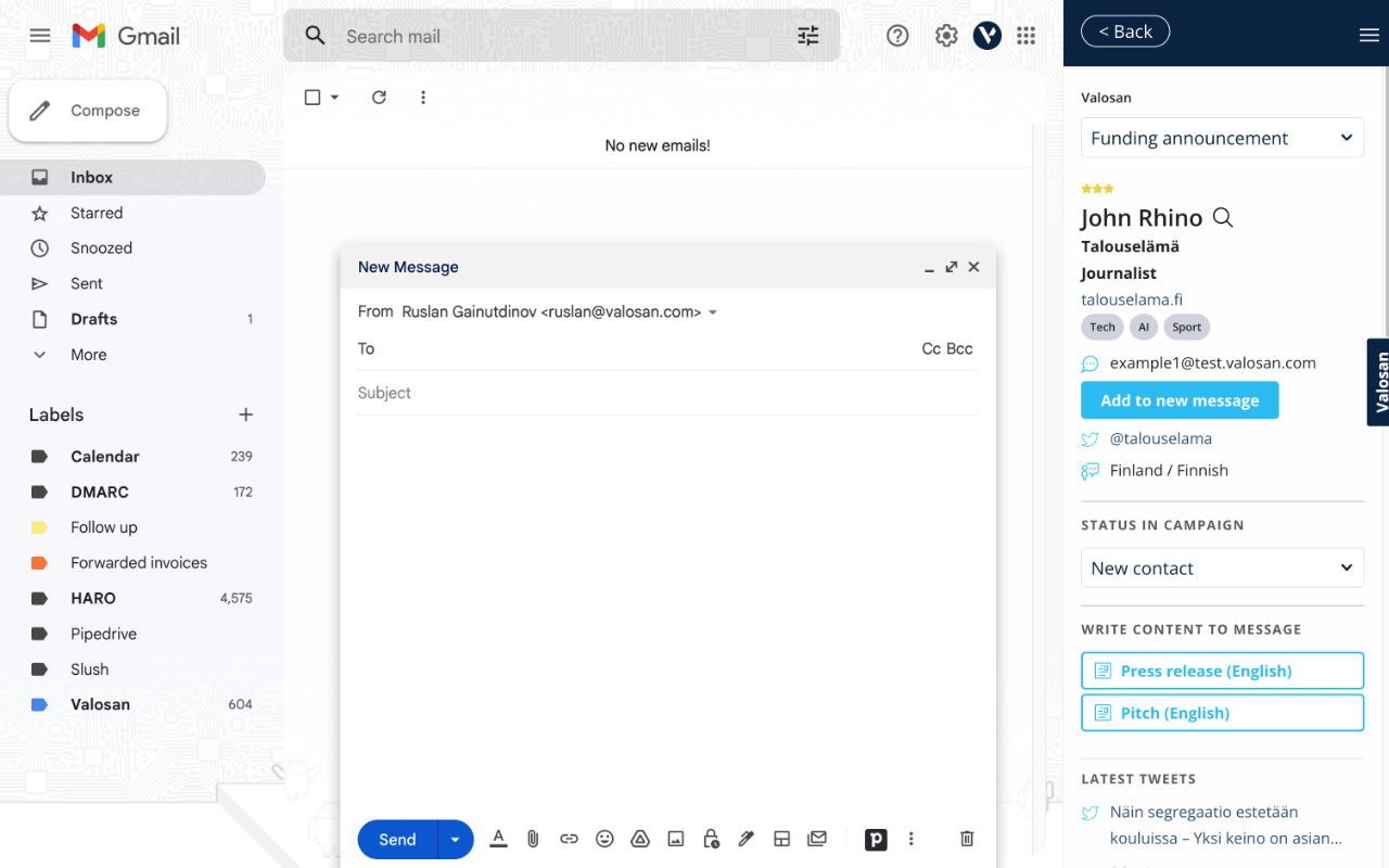 Valosan GMail Extension - 截图 3