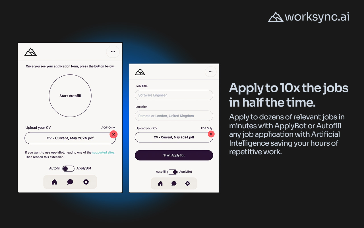 Worksync.AI - Job Search Companion - 截图 1