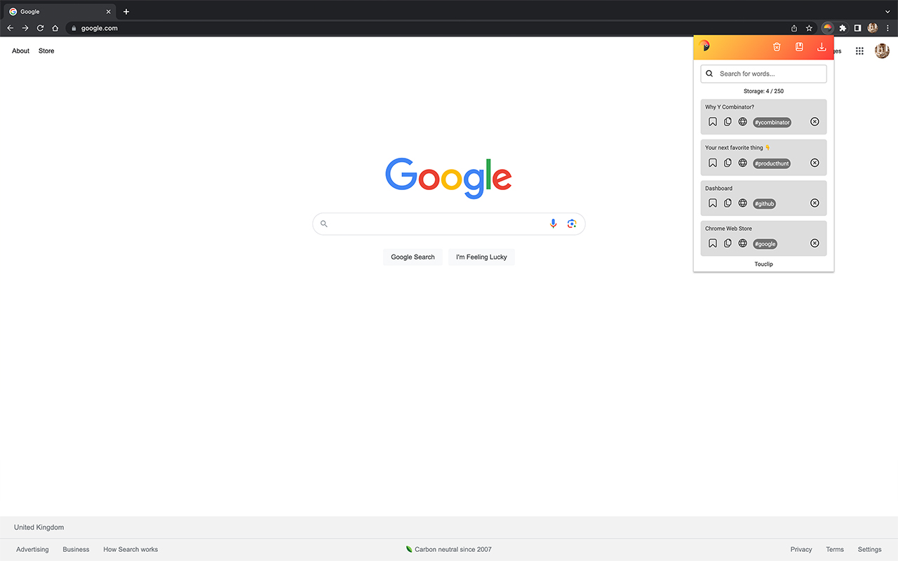 Touclip - A new way to bookmark - 截图 1