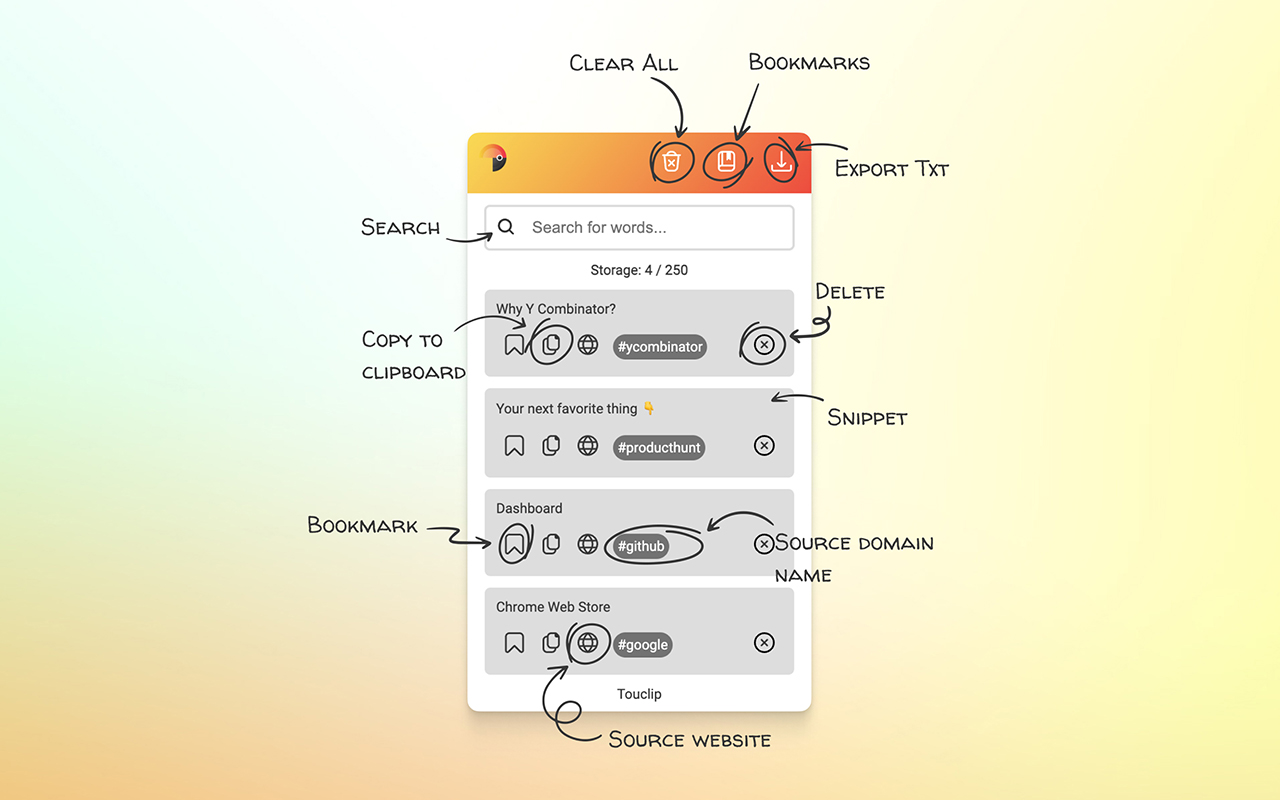 Touclip - A new way to bookmark - 截图 2