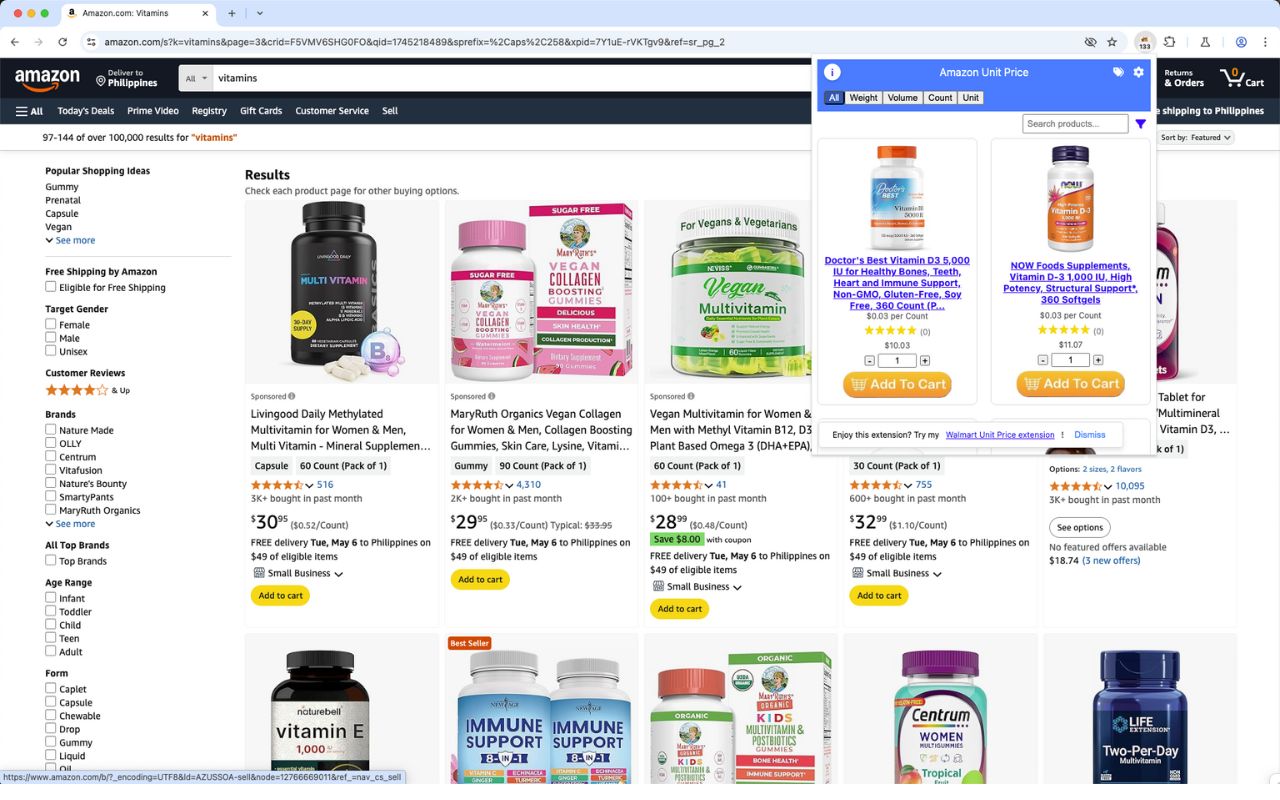 Amazon Unit Price - 截图 2