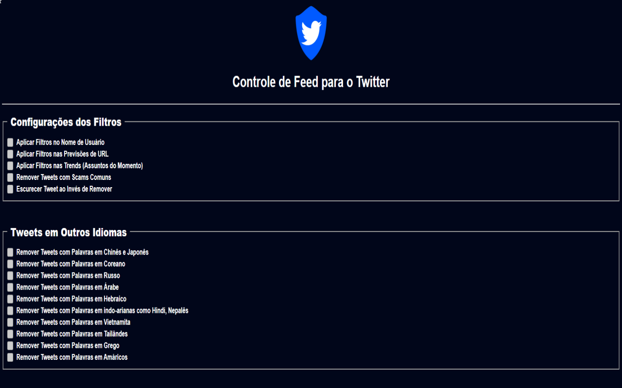 Controle de Feed - Twitter/X - 截图 4