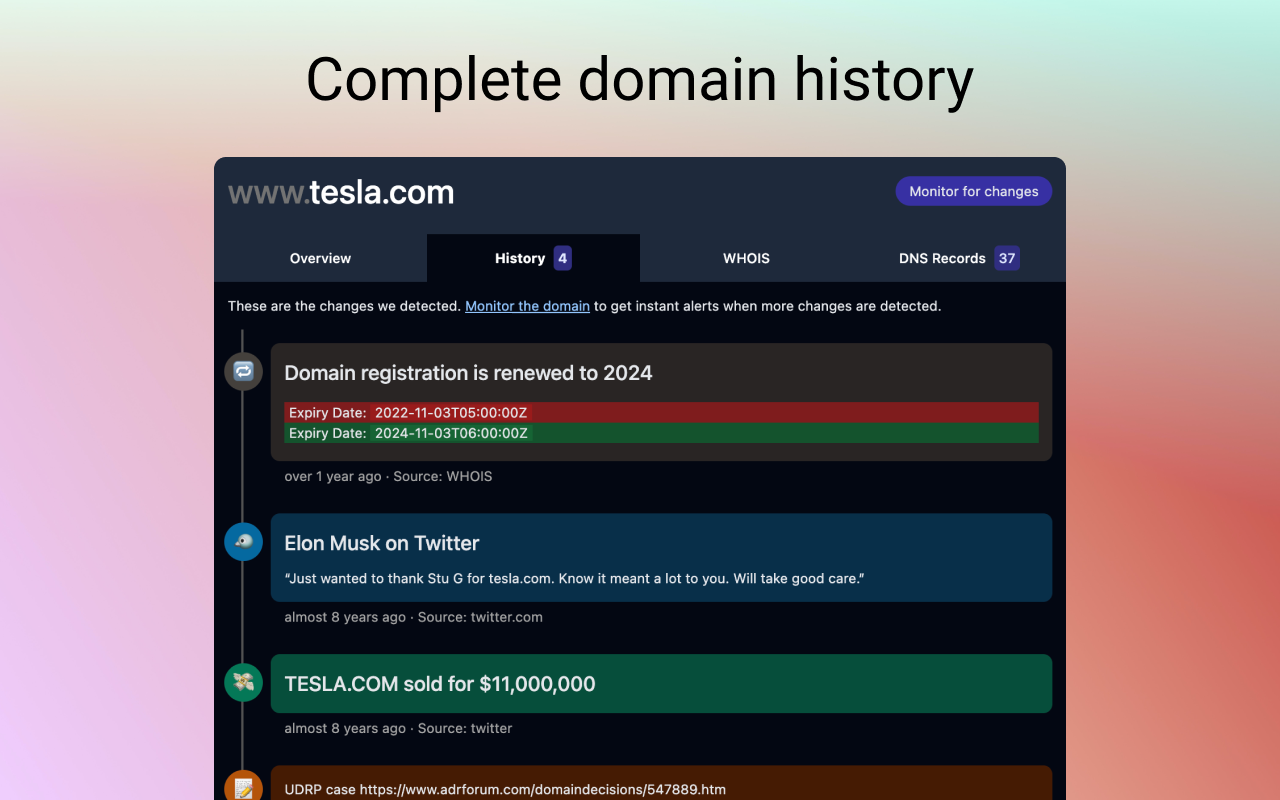 Domo - domain name info: WHOIS, RDAP, DNS & history lookup - 截图 2