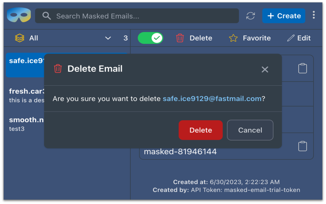 Masked Email Manager - 截图 5