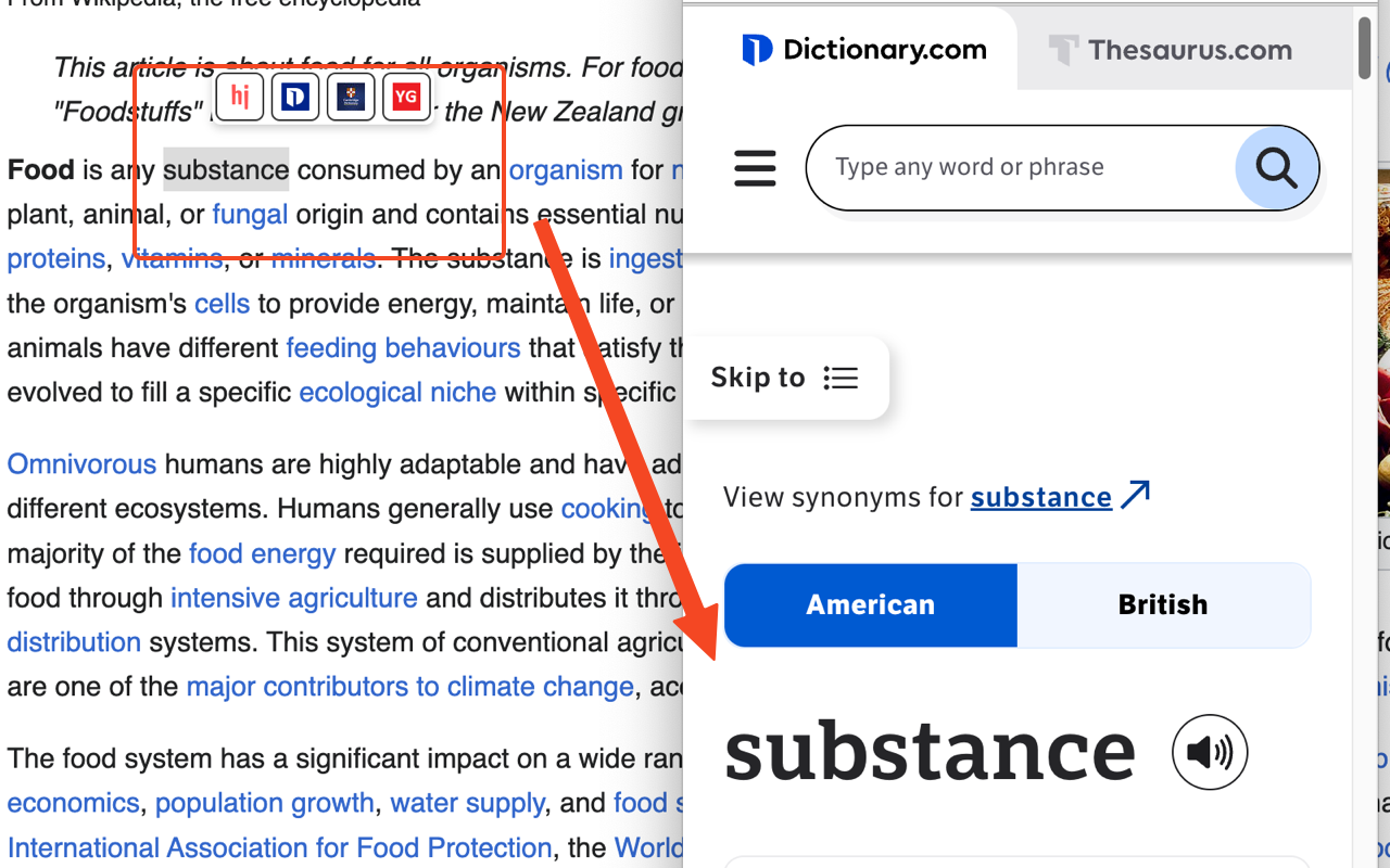 Popup Dict (Dictionary.com/Youglish/Cambridge Dict) - 截图 2