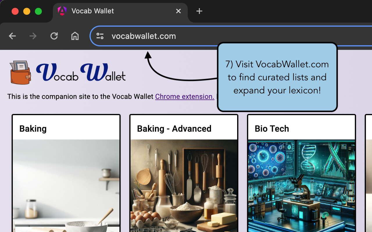 Vocab Wallet - Your Online Word Bank and Vocabulary Builder - 截图 2