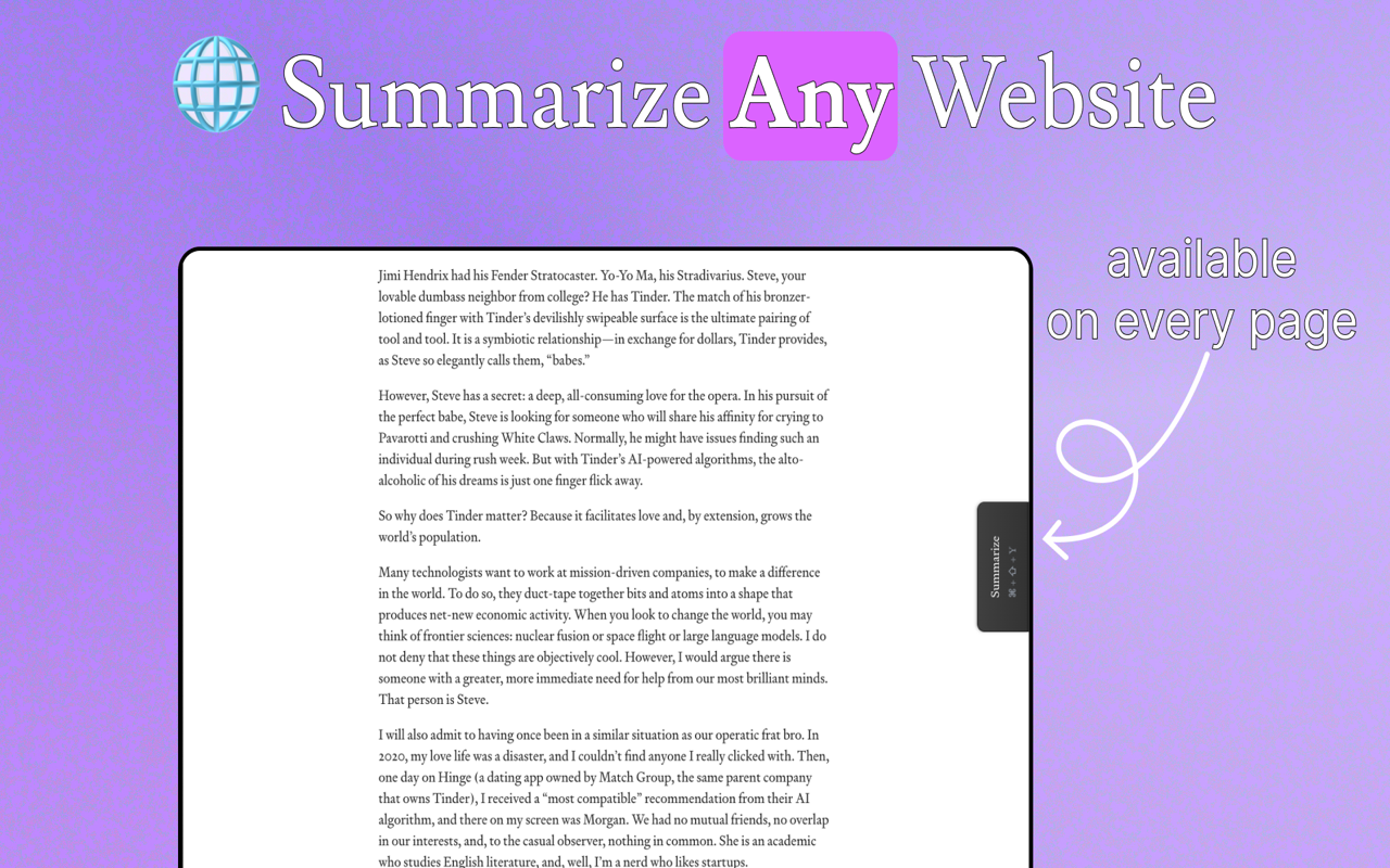 Summate - AI Summary, Chat & Save for Later - 截图 4