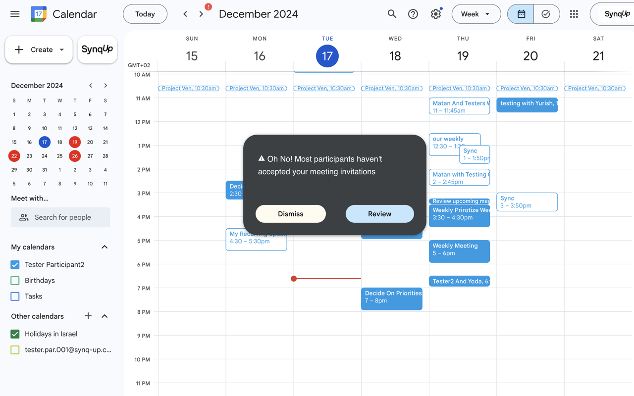 SynqUp - Create Better Meetings with AI - Calendar Addon - 截图 2