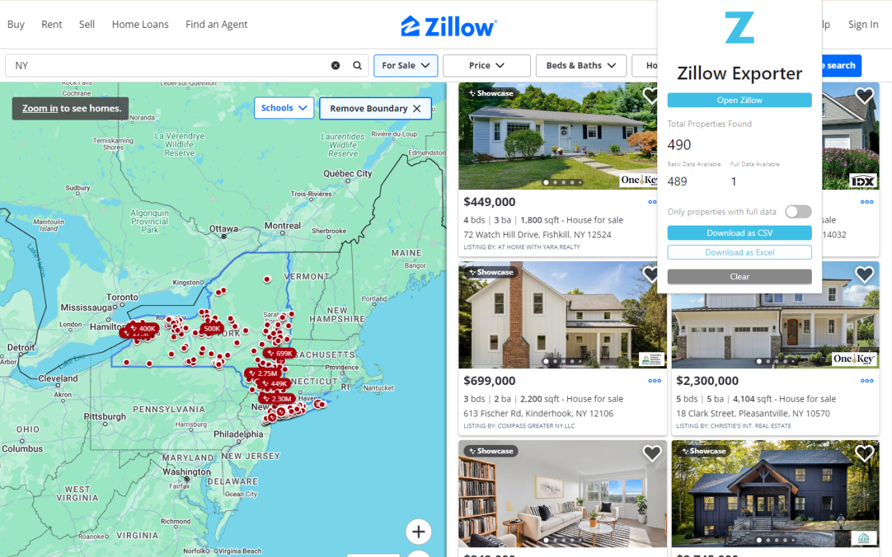 Zillow Exporter - 截图 1