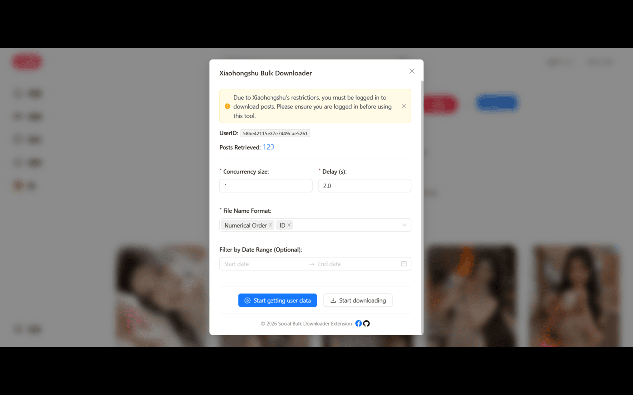 Social Bulk Downloader - 截图 4