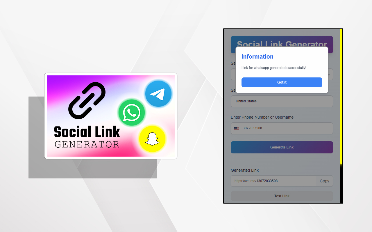 Social Link Generator - 截图 4