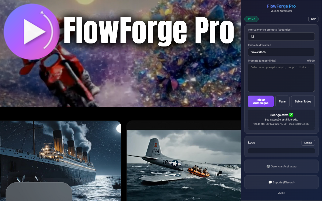 FlowForge Pro - Veo AI Automator - 截图 1