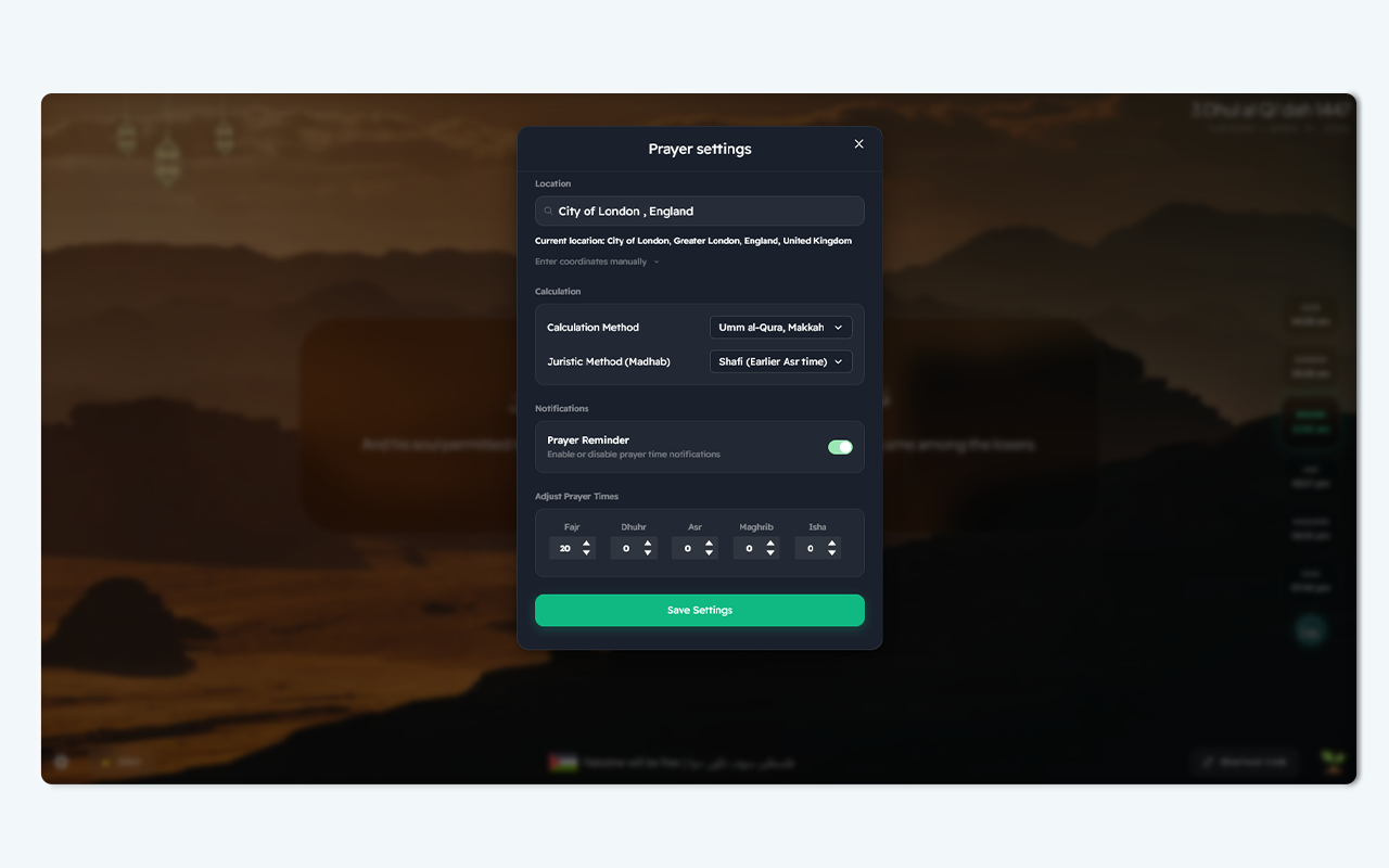 Muslim Tab - 截图 2
