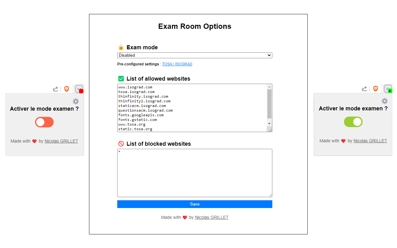 Exam Room - Block website during exam - 截图 1
