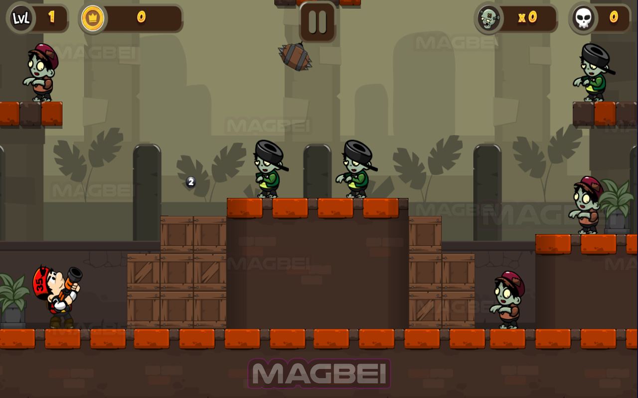 Zombie Buster 游戏 - 离线运行 - 截图 2