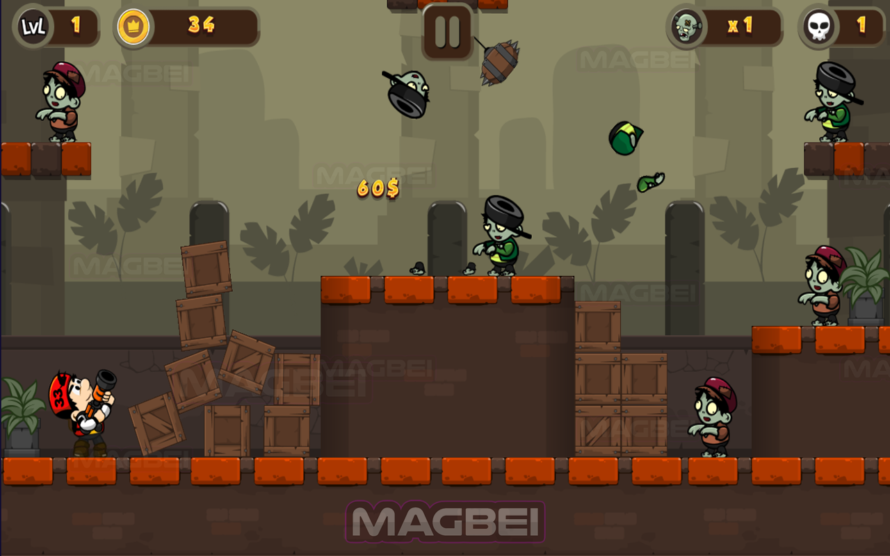 Zombie Buster 游戏 - 离线运行 - 截图 4
