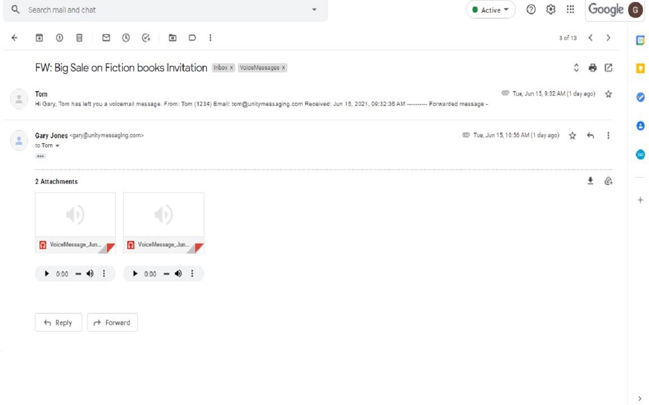 Cisco Voicemail for Gmail - 截图 4