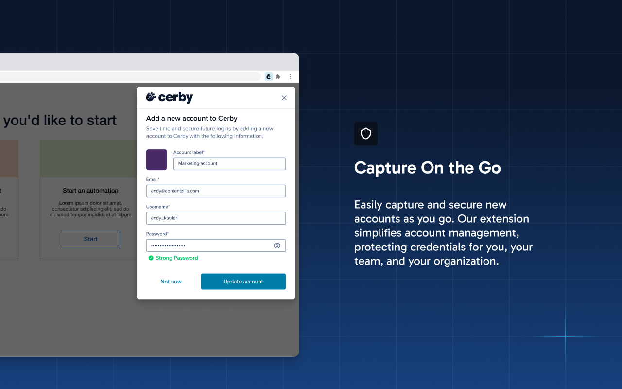 Cerby's browser extension - 截图 1