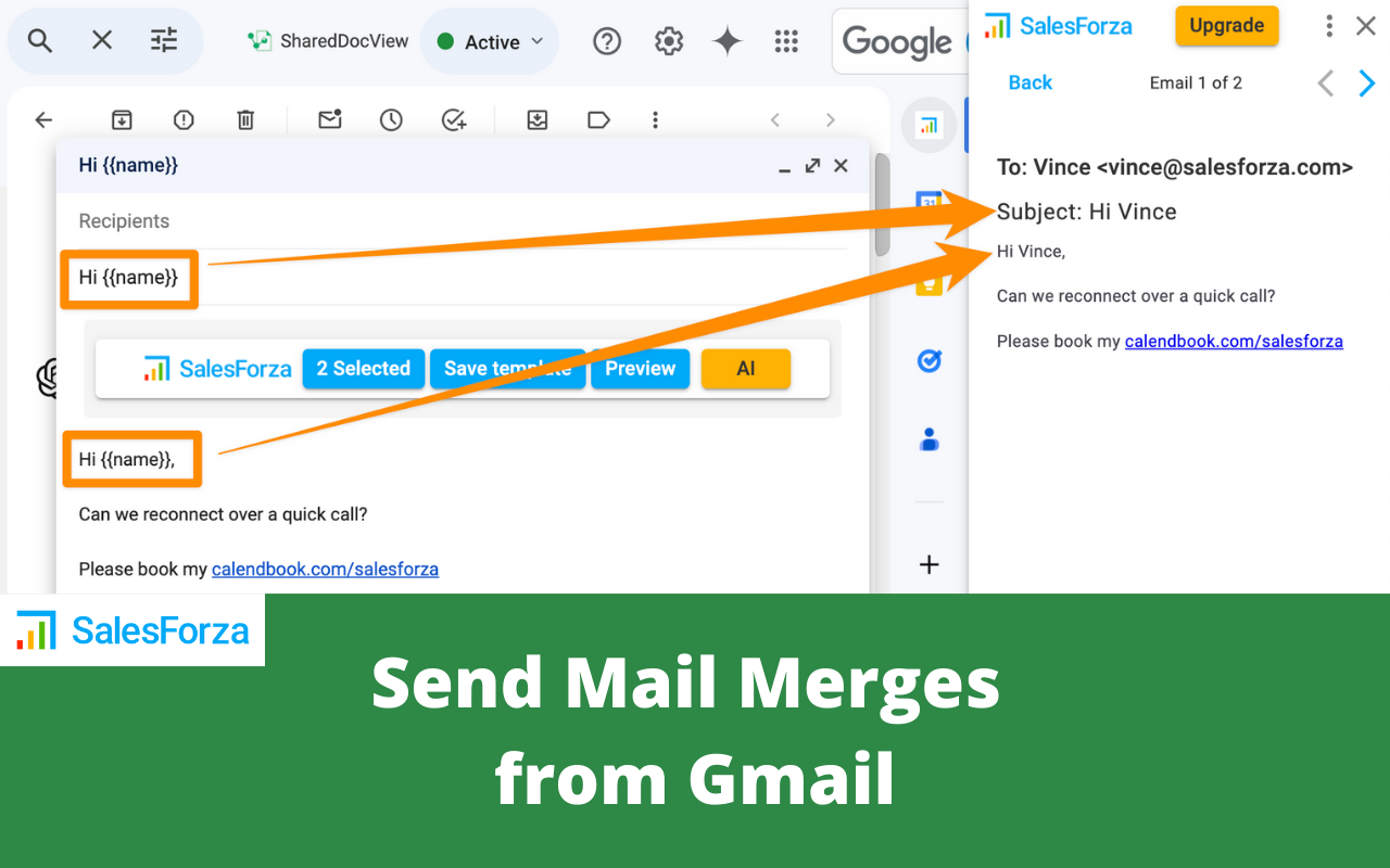 Salesforza Gmail Mail Merge & CRM on GSheets - 截图 4